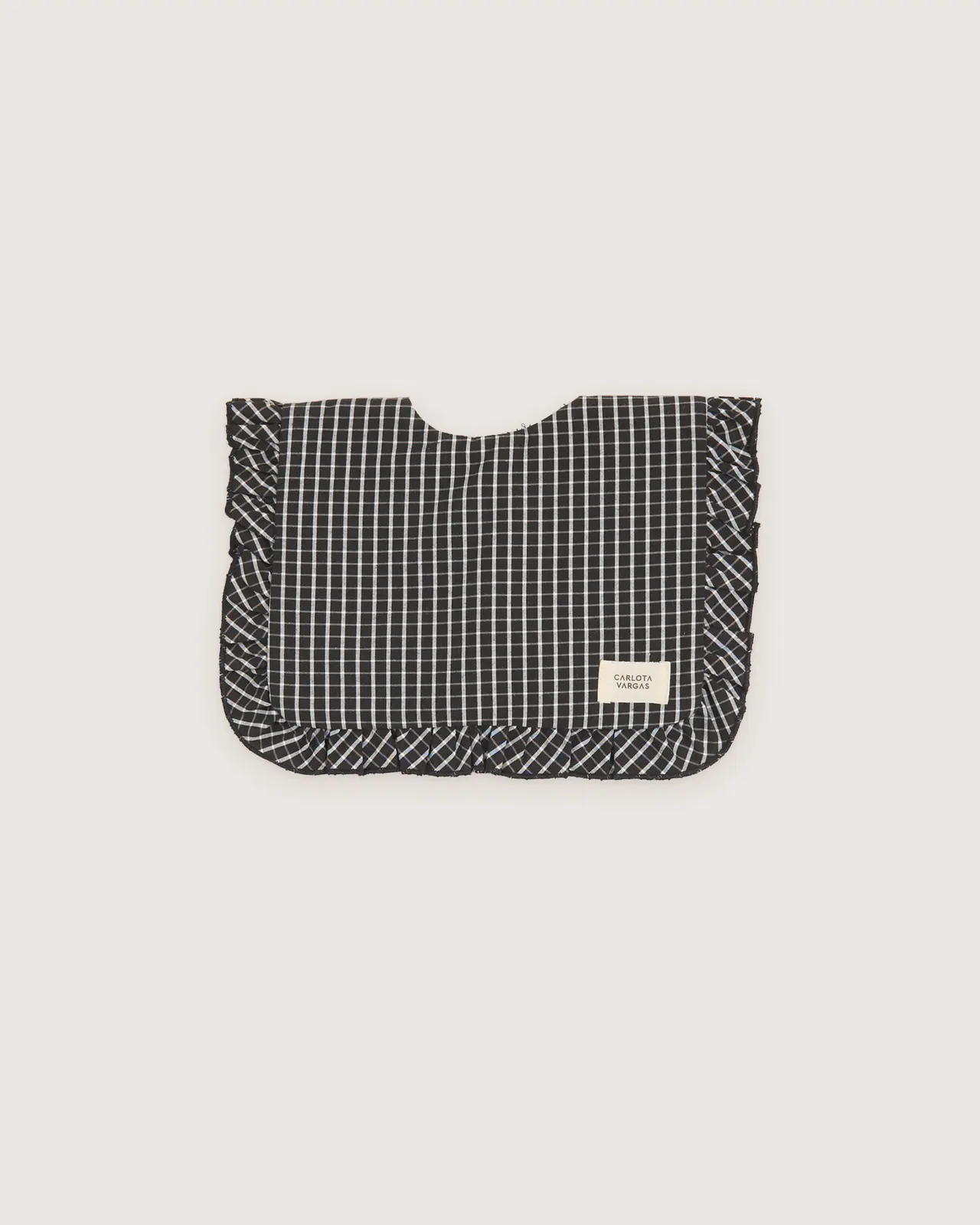 Frill bib Black & White Stripes