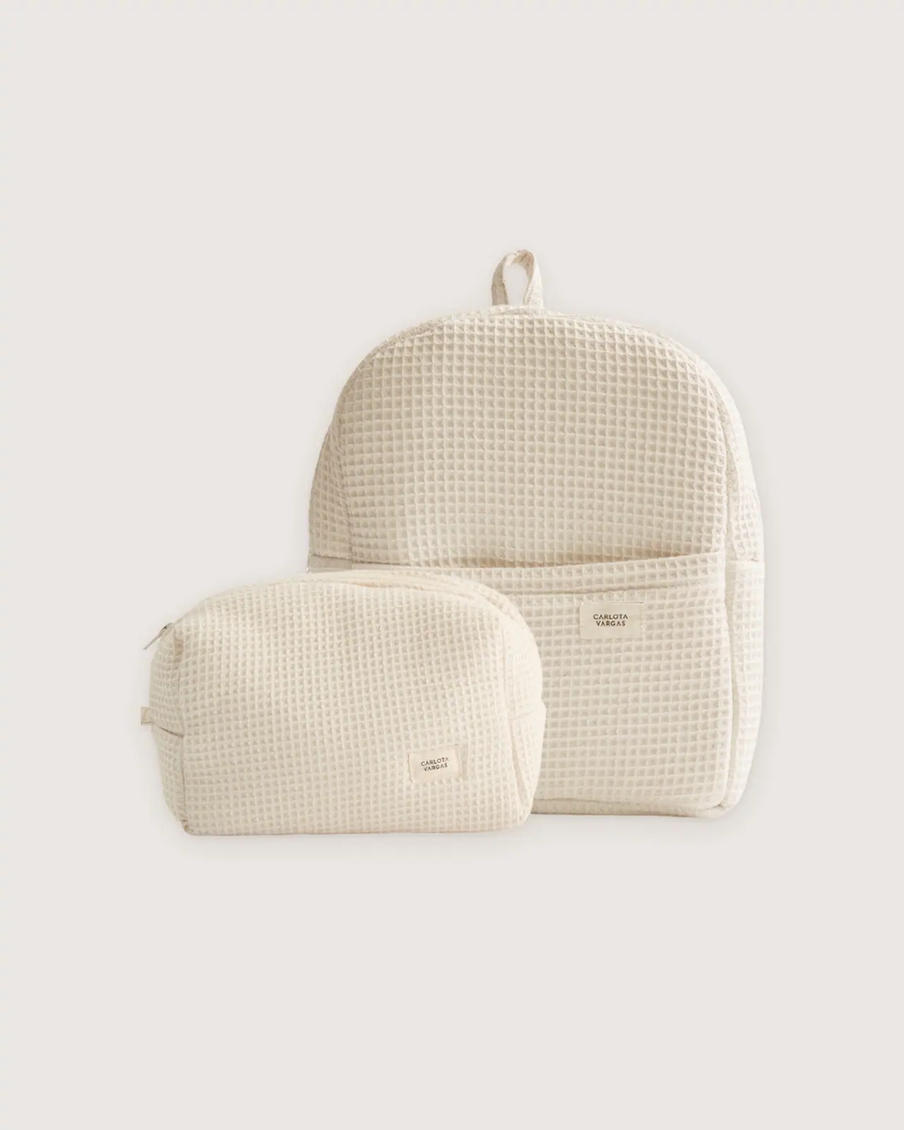 Backpack and wash bag set Barcelona Sand