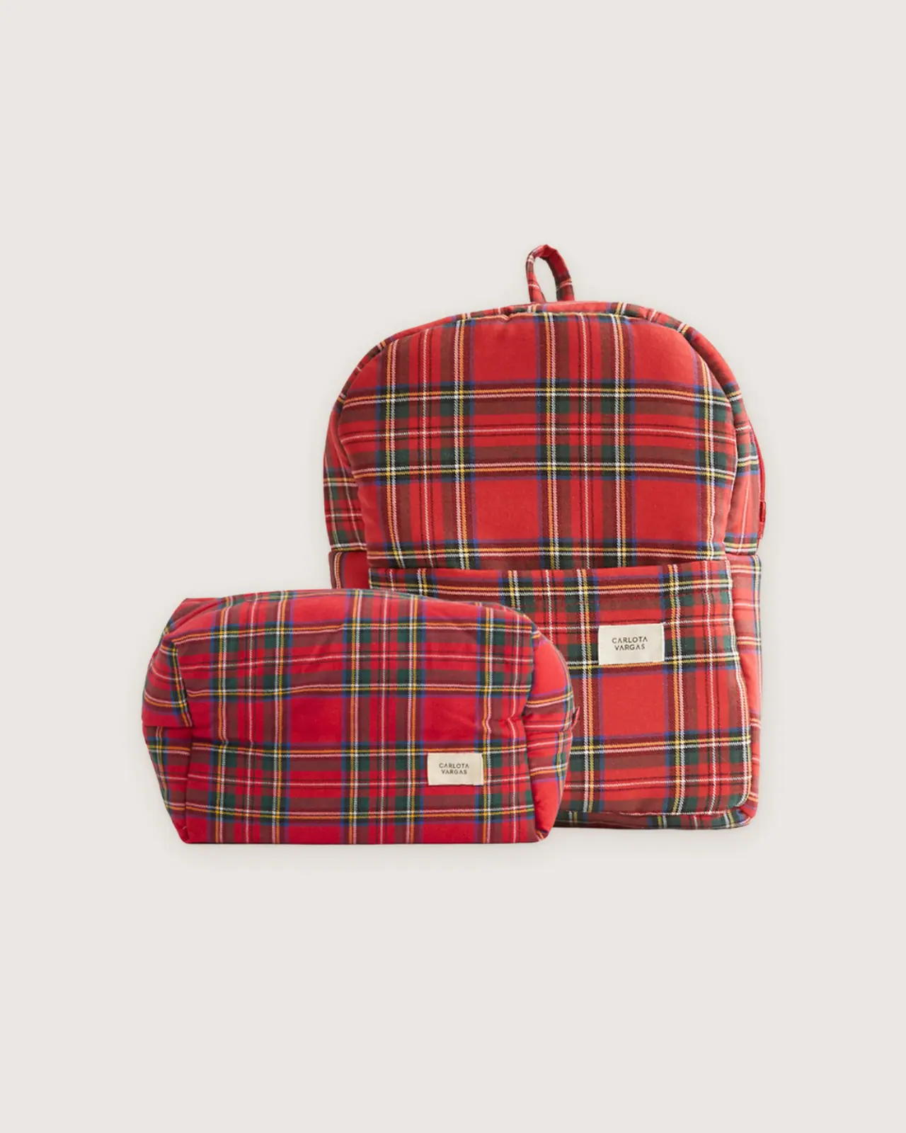 Backpack and wash bag set London Red